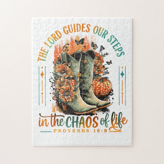 Proverbs 16:9  jigsaw puzzle (Vertical)