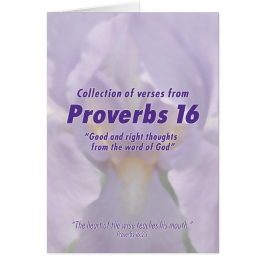 Proverbs 16 Verses Cards (Front)