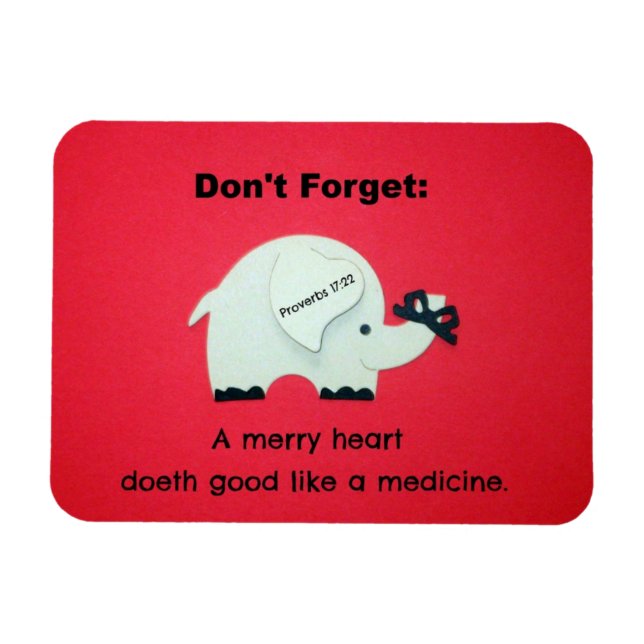 Proverbs 17:22 A Merry Heart Doeth Good... Magnet (Horizontal)