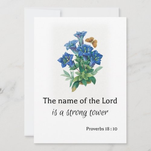 Proverbs 18  10 Greeting Card