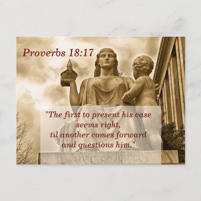 Proverbs 18 17 Scripture Memory Card (Front)