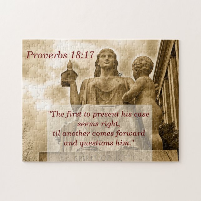 Proverbs 18 17 Spirit of Justice Jigsaw Puzzle (Horizontal)