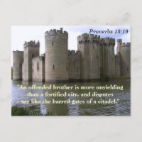 Proverbs 18 19 Offended Brother Bible Verse Card