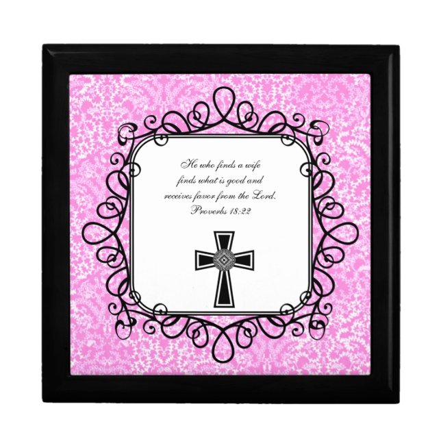 Proverbs 18:22 Bible Verse Keepsake Box (Front)