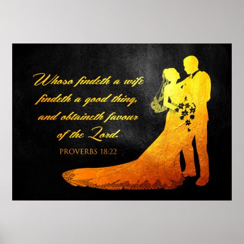 Proverbs 1822 Bible Verse Poster