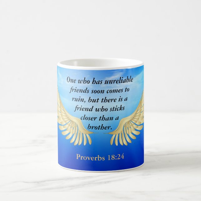 Proverbs 18:24 coffee mug (Center)