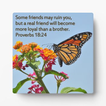 Proverbs 18:24 Plaque by Bee_Paw at Zazzle
