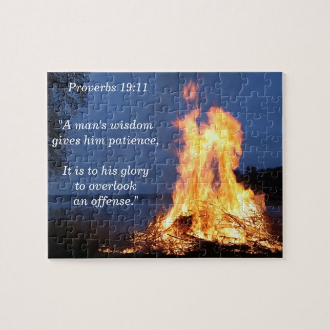 Proverbs 19:11 Wisdom to Overlook Offense Jigsaw Puzzle (Horizontal)