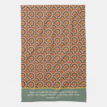 Proverbs 19:17 Whoever is Kind Retro Circles Kitchen Towel