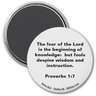 Proverbs 1:7 magnet