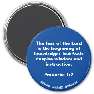 Proverbs 1:7 magnet