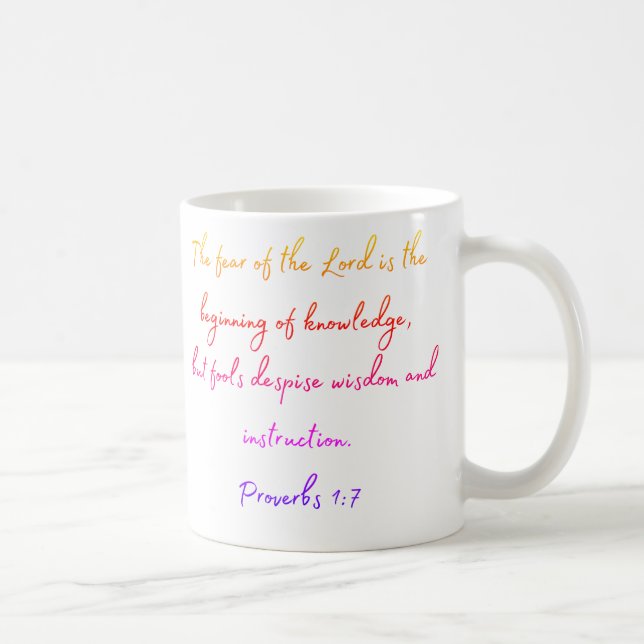 Proverbs 1:7  Multi-color Mug (Right)