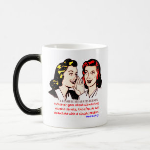 Proverbs 20:19- A Gossiper Separates Friends Color Morph Mug