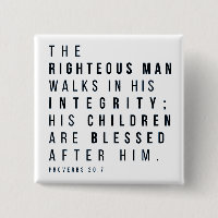 Proverbs 20:7 The Righteous Man Father's Day Verse