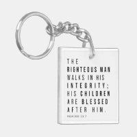 Proverbs 20:7 The Righteous Man Father's Day Verse