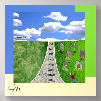 Proverbs 21:16 Art Acrylic Photo Tile