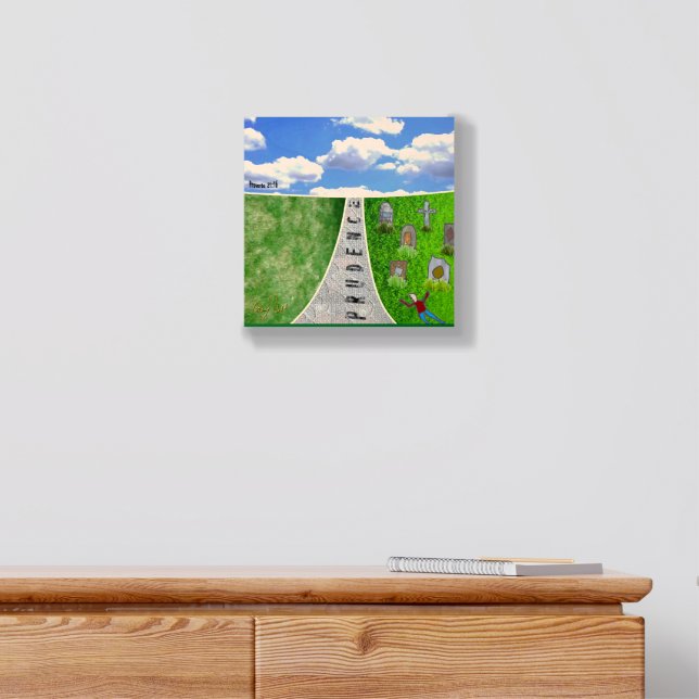 Proverbs 21:16 Art Wood Photo Tile (Dresser)