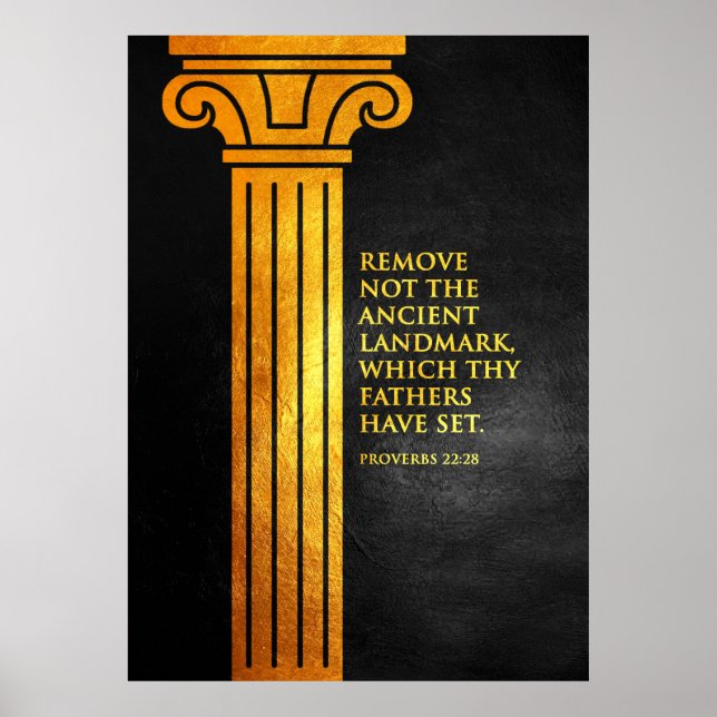 Proverbs 22:28 Bible Verse Poster (Front)