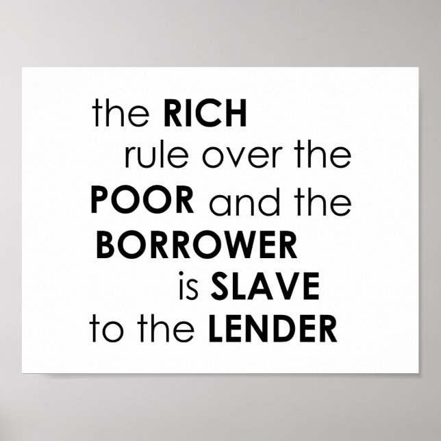 Proverbs 22:7 The rich rule over Bible Dave Ramsey Poster (Front)