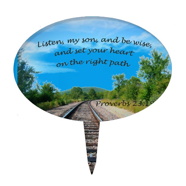 Proverbs 23:19 cake topper (Front)