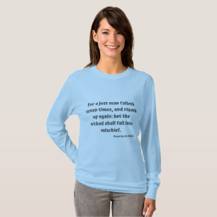 Proverbs 24:16 KJV Bible Verse Scripture Women's T-Shirt