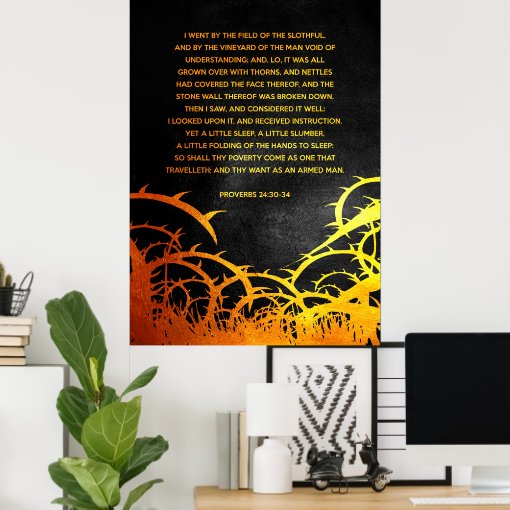 Proverbs 24 30 34 Bible Verse Poster Zazzle proverbs-24-30-34-bible-verse-poster-zazzle