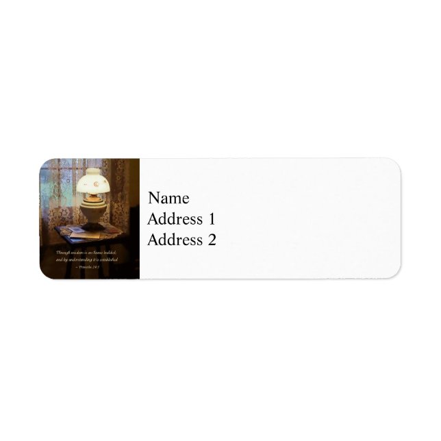 Proverbs 24 3 Through Wisdom Is an House Builded Label (Front)