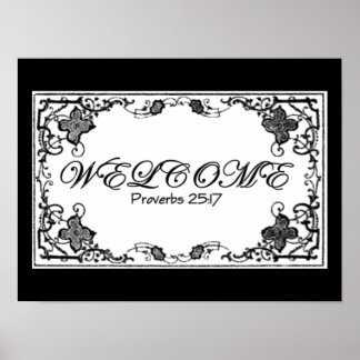 Proverbs 25:17 Welcome Print