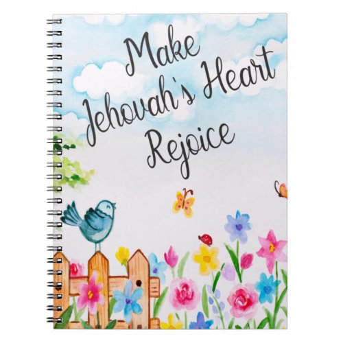 Proverbs 2711 Make Jehovahs heart rejoice Planne Notebook