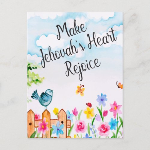 Proverbs 2711 Make Jehovahs heart rejoice  Postcard