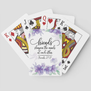 Proverbs 27:17 Friends Sharpen the Minds Poker Cards