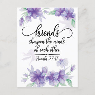 Proverbs 27:17 Friends Sharpen the Minds Postcard