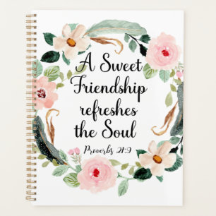 Proverbs 27:9 Sweet Friendship Christian Planner