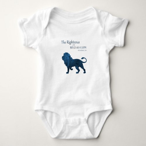 Proverbs 28 1 Bold As A Lion Baby Bodysuit
