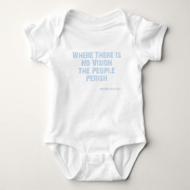 Proverbs 29:18 Bible Verse KJV Quote Unisex Baby Bodysuit (Front)