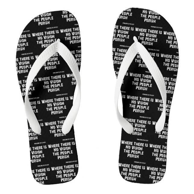 Proverbs 29:18 Bible Verse KJV Quote Unisex Flip Flops (Footbed)