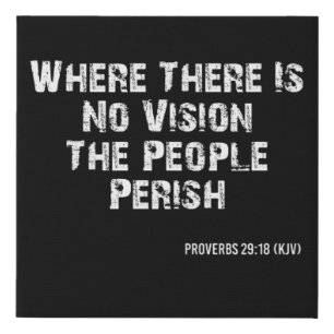Proverbs 29:18 Bible Verse Scripture Canvas Art