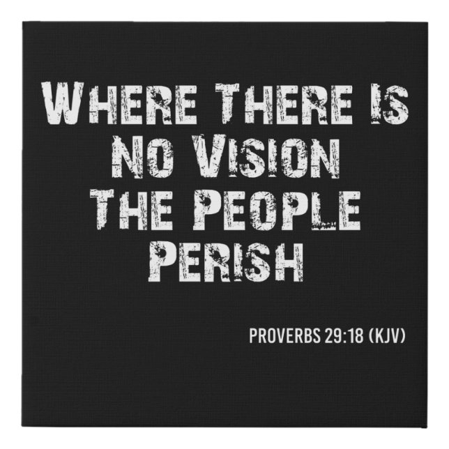 Proverbs 29:18 Bible Verse Scripture Canvas Art (Front)
