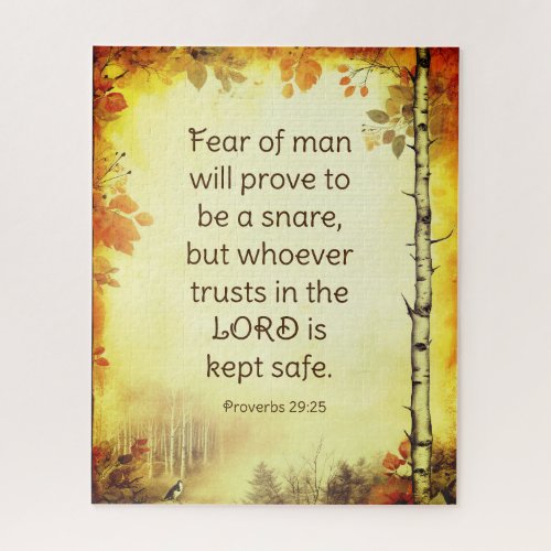 Proverbs 2925 Fear of Man Bible Verse Jigsaw Puzzle