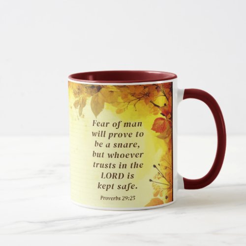 Proverbs 2925 Fear of Man Bible Verse  Mug