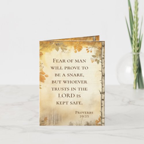 Proverbs 2925 Fear of Man Bible Verse Note Card