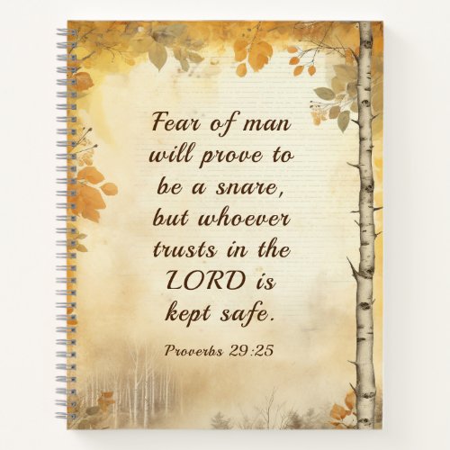 Proverbs 2925 Fear of Man Bible Verse Notebook
