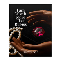 Proverbs 31:10 "Worth Far More Than Rubies" Canvas