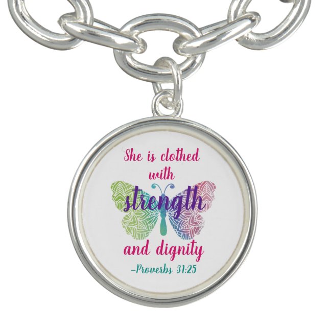 Proverbs 31:25 Clothed with Strength Bracelet (Design)