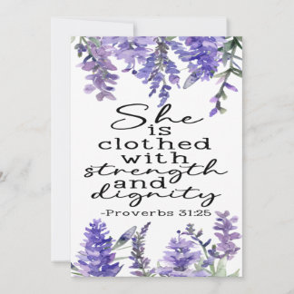 Proverbs 31:25 Encouragment Card