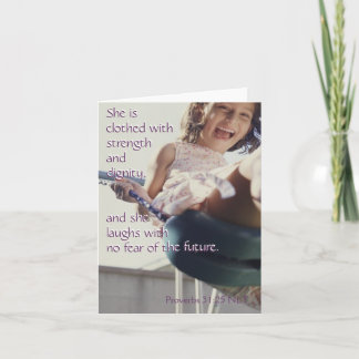 Proverbs 31:25 notecard