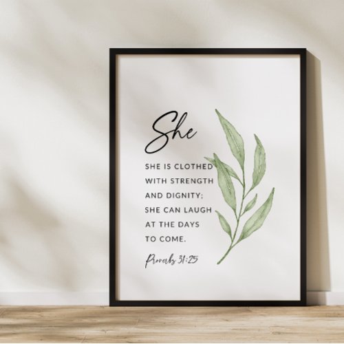 Proverbs 3125 Strength and Dignity Wall Art