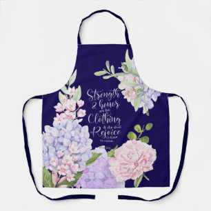 Proverbs 31:25 Strength and Honour Blue Apron