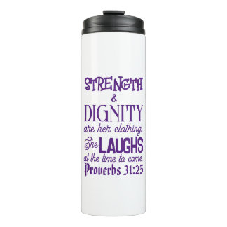 Proverbs 31:25 Travel Mug