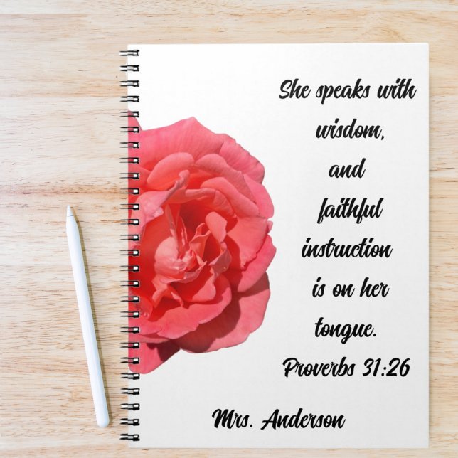Proverbs 31:26 Christian Teacher Appreciation  Notebook (Creator Uploaded)